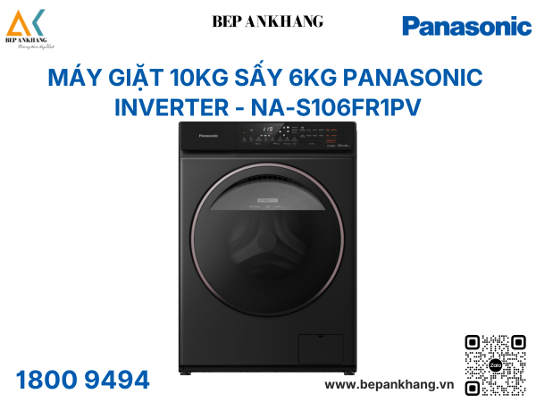 Máy giặt 10kg sấy 6kg Panasonic Inverter - NA-S106FR1PV